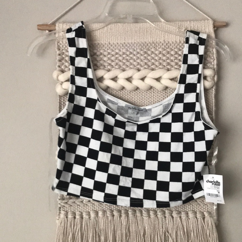 SIZE M NEW Checkered Crop-top